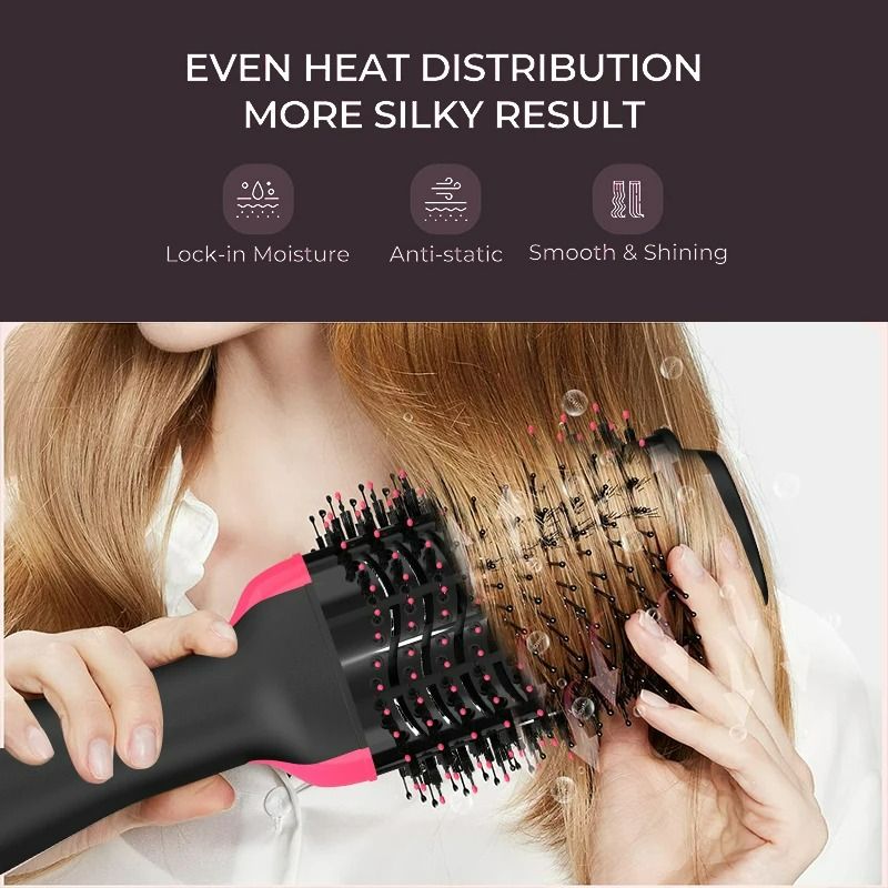 3IN1 Hot Air Brush One-Step Hair Dryer Styler and Dryer Blow Dryer Brush Professional Heating Comb 1000W Straightener Hair Comb