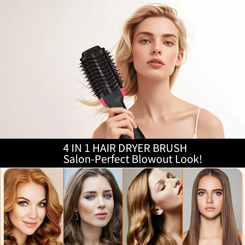 3IN1 Hot Air Brush One-Step Hair Dryer Styler and Dryer Blow Dryer Brush Professional Heating Comb 1000W Straightener Hair Comb