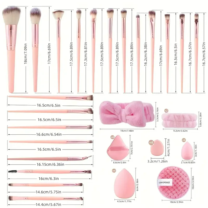 40Pcs Makeup Kit Makeup Brush Set Eye Shadow Mixing Brush Beauty sponge makeup brush Female Cosmetics Beauty Tools