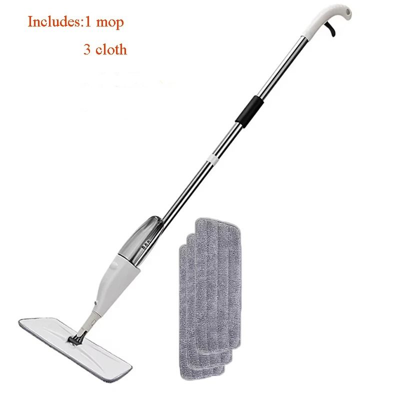Newest Spray Mop Reusable Rotating Magic Flat Mops with Microfiber Pads  and Refillable Bottle For Home Kitchen Living Room Apartment