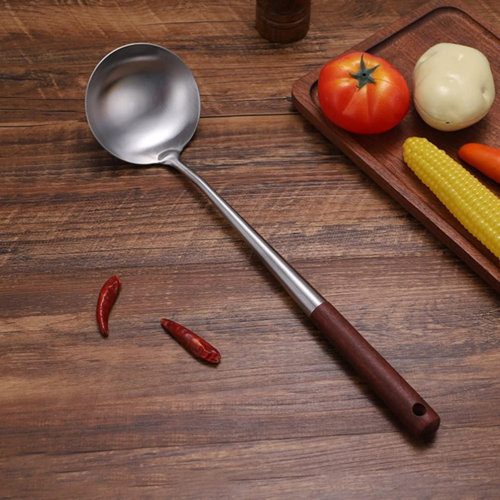 1 Set Long Handle Cooking Spatula Stainless Steel Cooking Utensils Stainless Steel Kitchen Utensils Spatula and Spoon Ladle Kitchen Ware Practical Kitchen Gadgets Cooking Tools