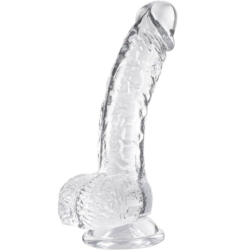 Realistic Dildo G-Spot Stimulation Dildos with Powerful Suction Cup for Hands-Free Play Anal Adult Sex Toy for Women and Couple (Clear) Gift for Girlfriend Wife
