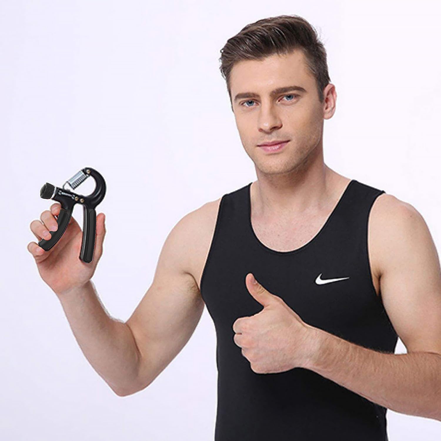 1pcs  5-60 kg Grip Strengthener Exerciser – Adjustable Hand Grips Strengthener with Stainless Steel Spring for Strong Wrists, Fingers, Forearm, Hands Hand Trainer,  Finger Exercise Power Gripper