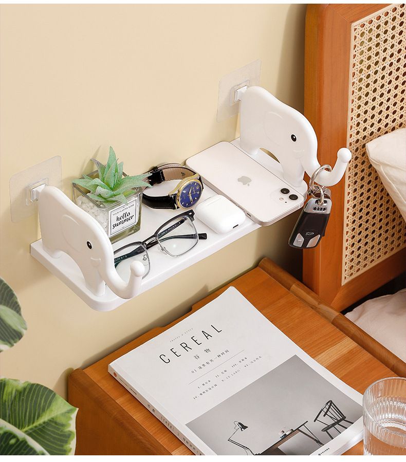 1PCS New Home Decor  Wall Mounted Floating Shelves elephant storage rack Bathroom Kitchen  storage rack Display Hanging Shelf
