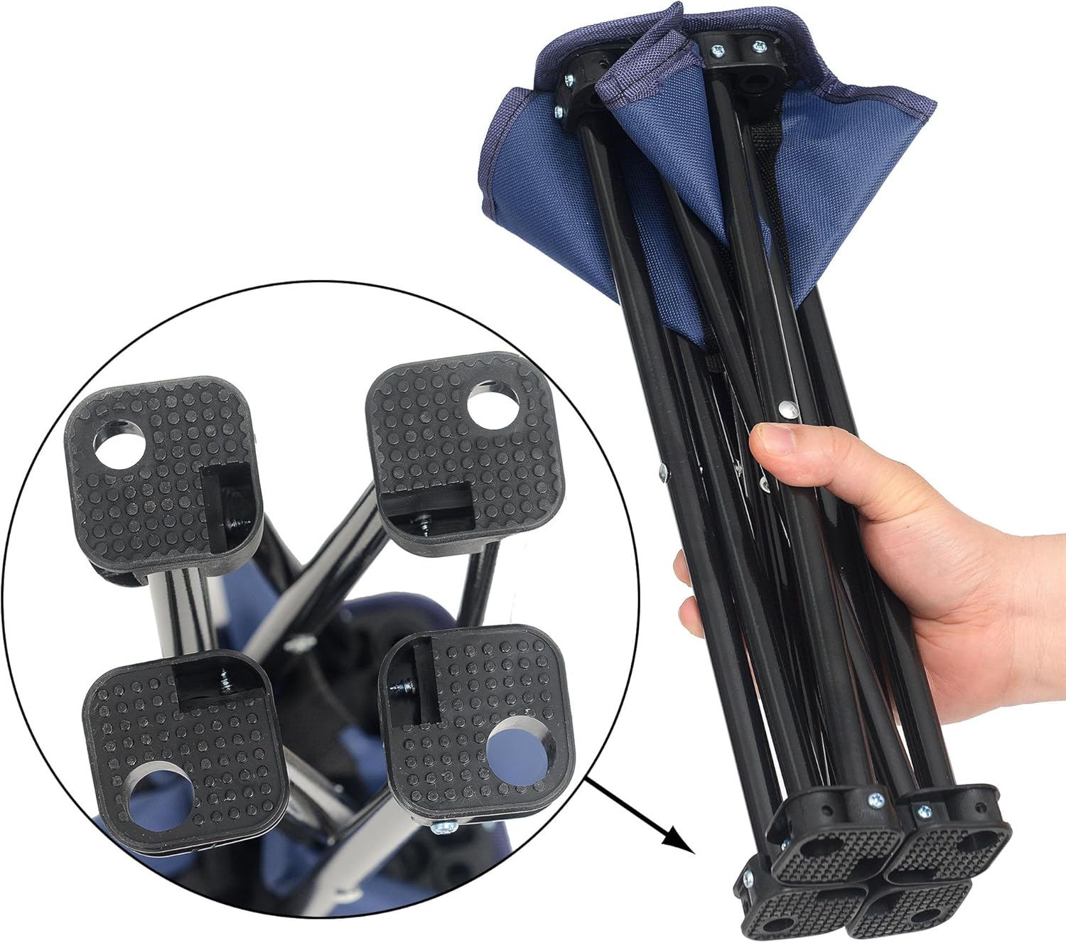 Wind Tour Portable Folding Camping Stool Outdoor Camping Lightweight Samll Chair for Fishing Hiking Gardening and Beach with Carry Bag