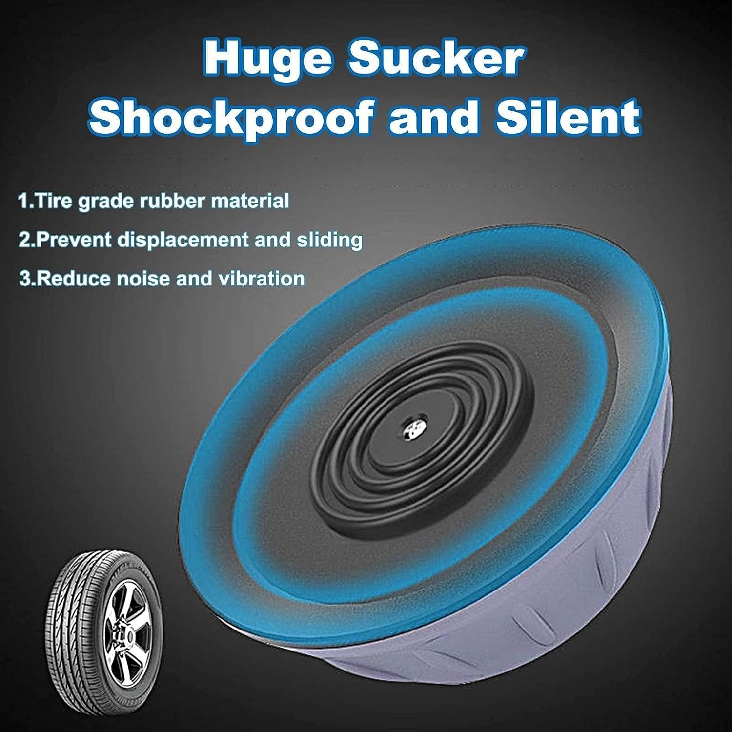 4Pcs  Shock and Noise Cancelling Washing Machine Support, Noise Reducing Anti Slip Anti Vibration Rubber Anti-Walk Dryer Washer Vibration Feet Pads,Washing Machine Stabilizer