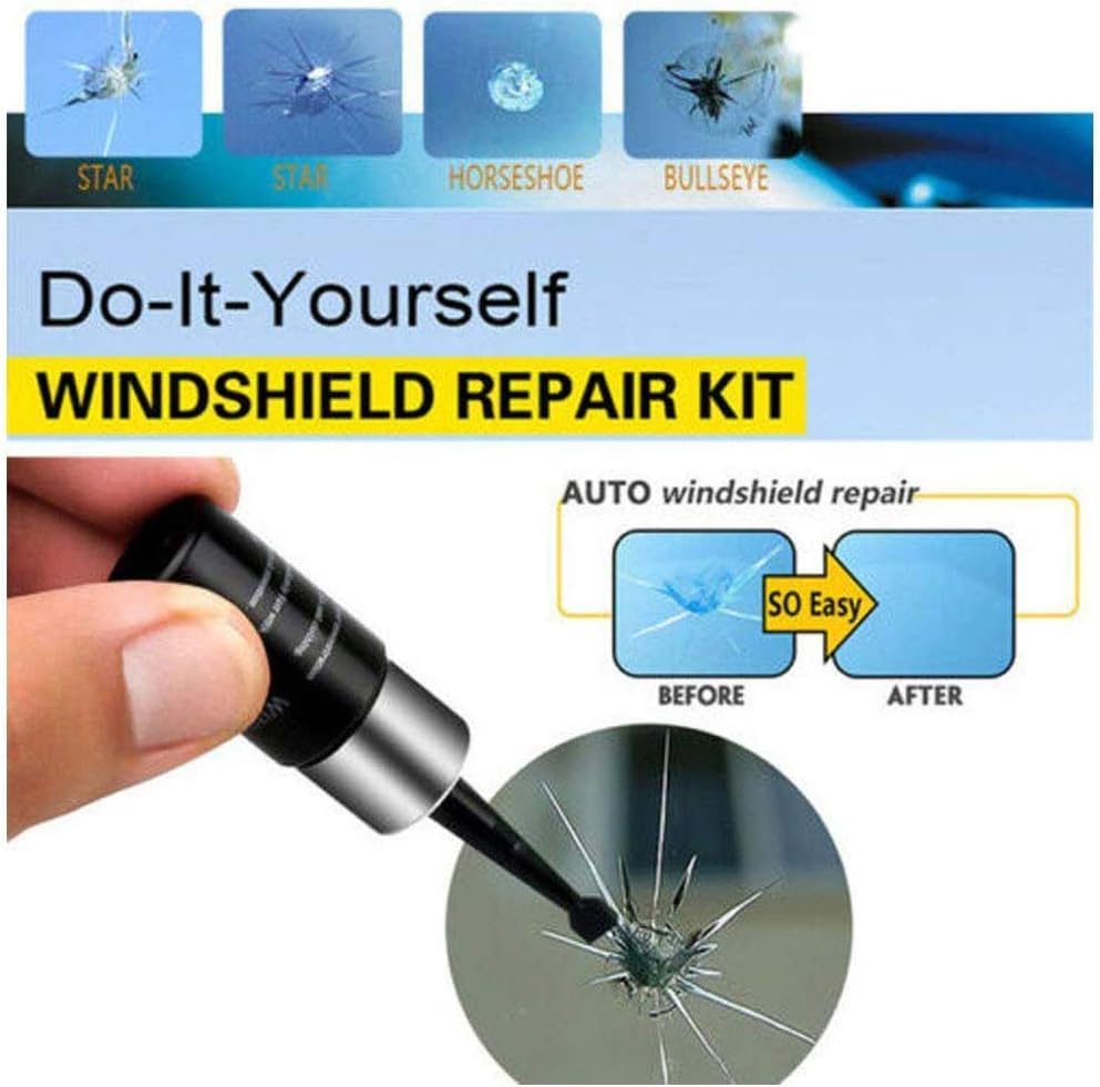 Automotive Glass Nano Repair Fluid Kit Cracked Car Windshield Repair Kit Resin | Wind Shield Car Glass Repair Set Glass Corrector Shatter Repair Glue for Cars
