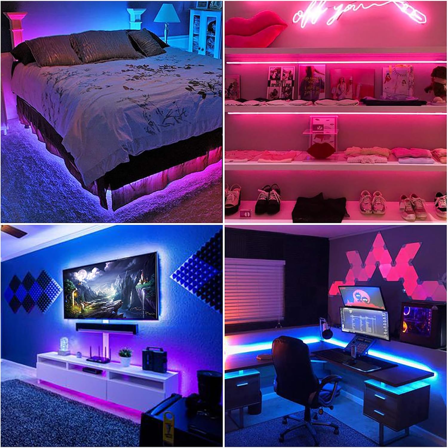 ﻿5M 5050 LED Light Strip  ，USB TV  LED Backlight， LED Color RGB Lights  ，LED Strip Bedroom Decoration， LED Lamp Tape With IR Remote Controller