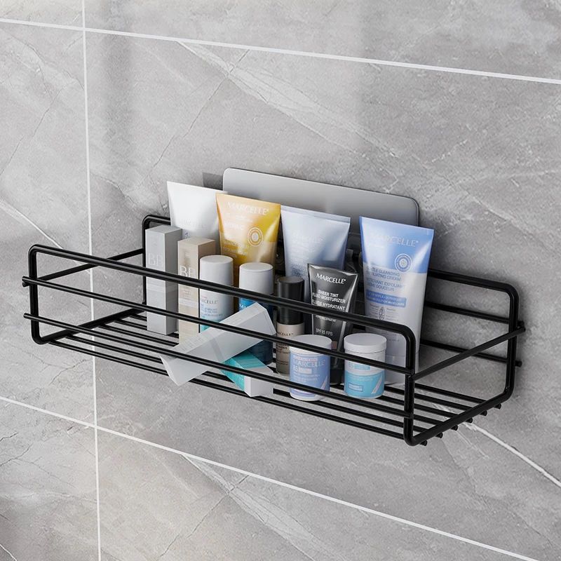 2pcs Hanging Basket Kitchen Shower Hanging Storage Wall Shelf Shampoo Holder Iron with Hooks Bath Accessories Metal Shower Basket Shelf