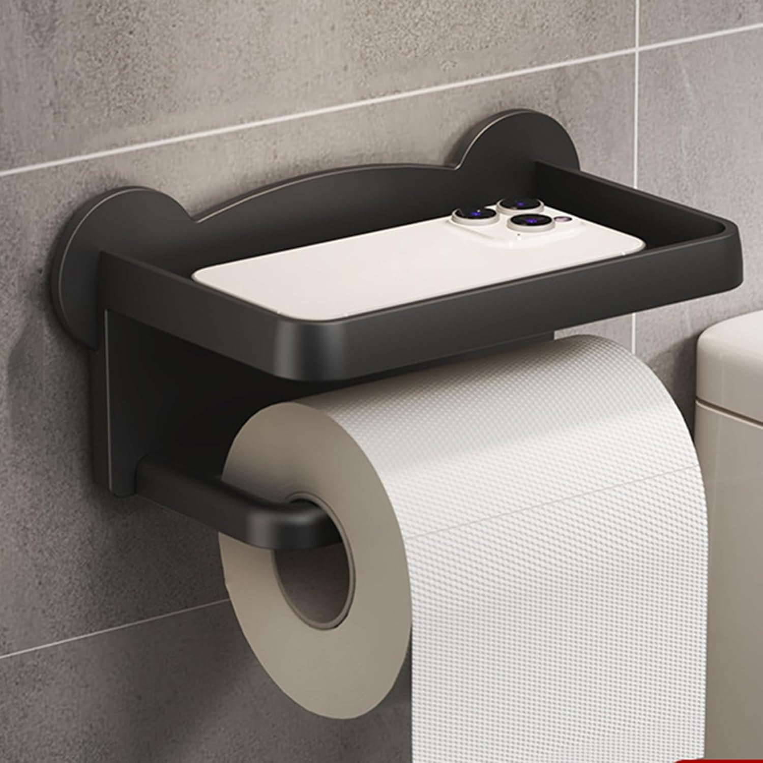 Black Toilet Paper Holder,  Wall-Mounted Toilet paper holder， tissue rack Bathroom tissue holder ，Toilet Paper Roll Dispenser，Bathroom Accessories