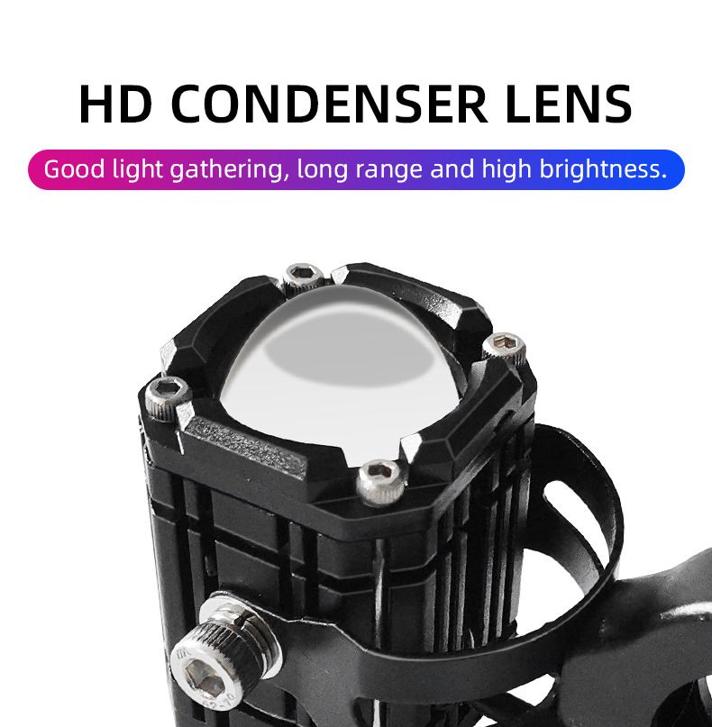 2pcs Universal Motorcycles Headlight Fog Light Led