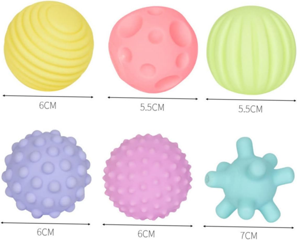 Montessori Toys for Babies 3 Months+, Baby Balls 3 to 12 Month for Babies & Toddlers 3M+, Textured Multi Ball Set Colorful & Soft Squeezy Sensory Toys. Stress Relief Balls for Infant  baby toys Gift
