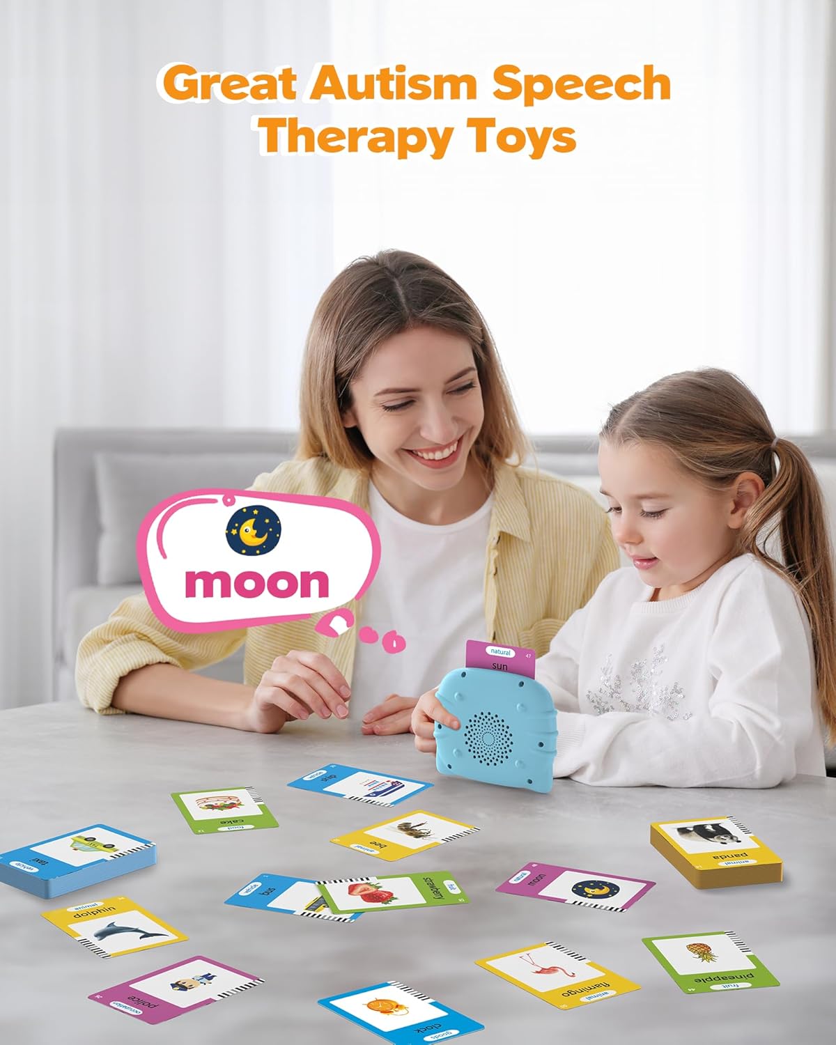Toddler Learning Toys for 2 3 4 5 Year Old Boys and Girls, Autism Sensory Toys for Autistic Children, Speech Therapy Toys, 112 Cards - 224 Sight Words Talking Flash Cards