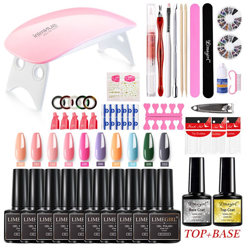 12 Colors Gel Nail Polish with USB Nail Gel Lamp Manicure kits UV LED Gel Nail Art Tool Gel Nail Polish Nail Gel Set Nail Art Kit Christmas Gifts for Women Teens Girls