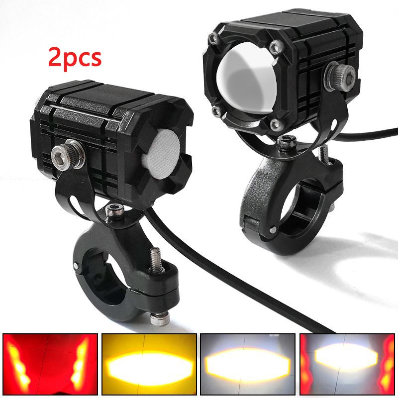 2pcs LED Motorcycle spotlights external spotlights Universal Motorcycles Headlight Fog Light Led