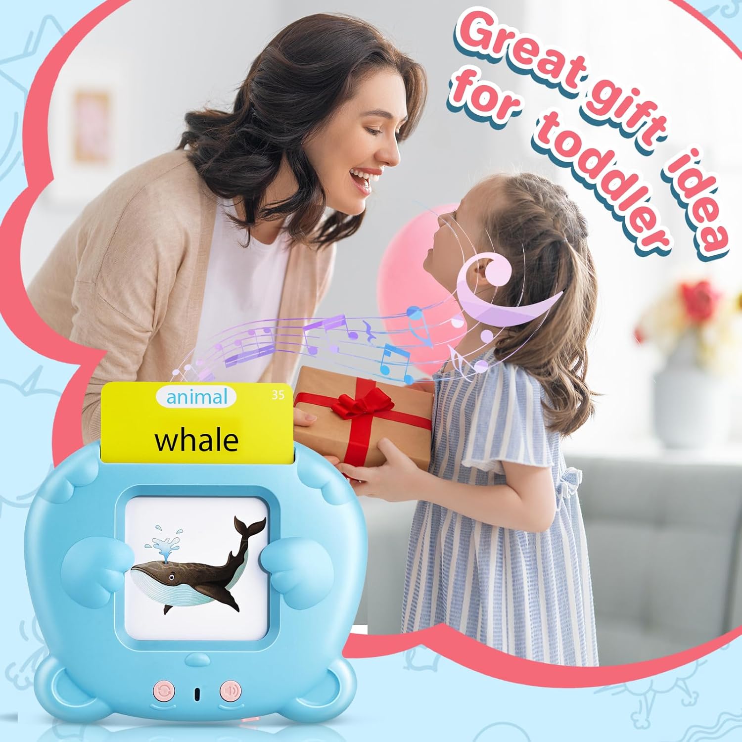510 Words Alphabet Talking Flash English Cards for 3-8 Years Toddlers, Educational Learning Interactive Toy for Boys Girls Kids Birthday Gifts, Preschool Montessori Speech Therapy Autism Toys