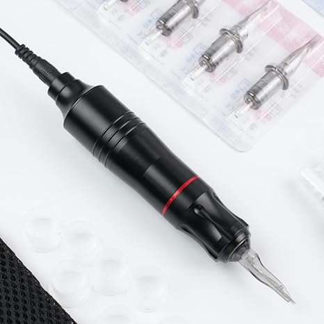 Tattoo Machine Tattoo Gun Kit Tattoo Pen Kit Tattoo Kit for Beginners Complete Set with Power Supply, Needles, Ink, Gloves, Foot Pedal, and Accessories