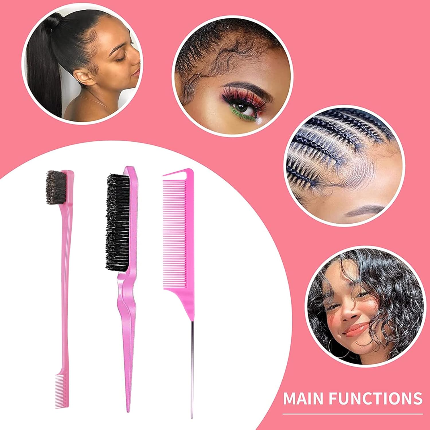 12pcs Wig Care Kit  Hair Styling Comb Set wigs glue + Lace Wig Remover + Wax Stick +Edges Brush+ Elastic Band Set+Wig Stand+Wig Care Solution +Mesh Wig Cap