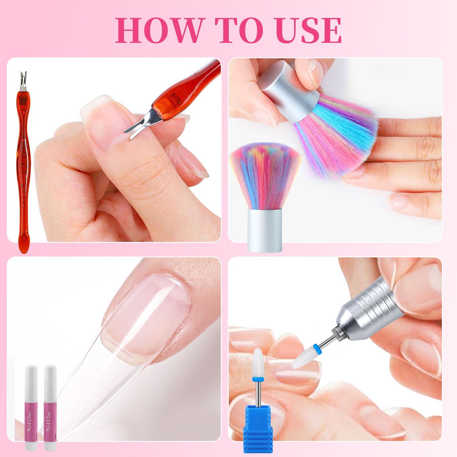 Nail Gel Lamp Manicure kits Crystal Powder Set LED Nail Dryer Nail Manicure Tool UV Portable UV Led Nail Dryer Lamp Nail Art Kits