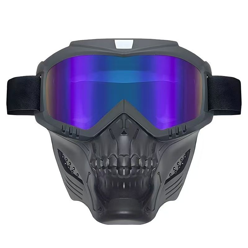 Motorcycle goggles, detachable goggles, unisex outdoor detachable motorcycle goggles helmet mask