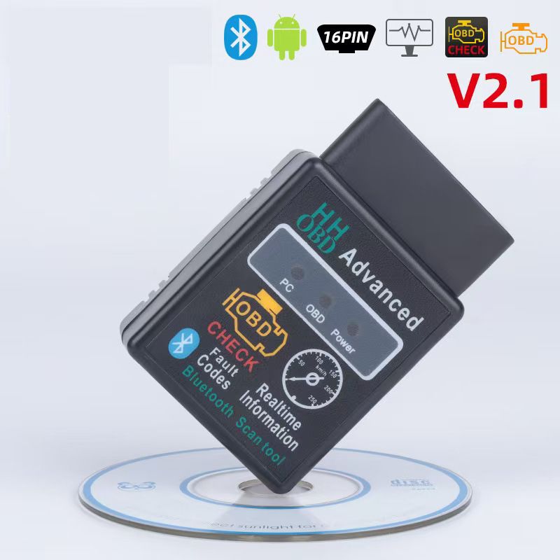 Car Engine Car Auto Diagnostic Scanner Tool Blue Tooth OBD2 Check Fault Detector Repair ELM327 Mini OBDII Diagnosis Bluetooth Device OBD 2 Automotive Code Reader Scan (HH Advance)