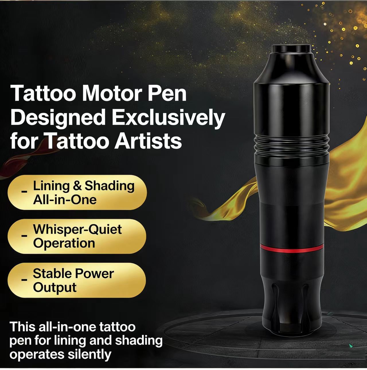 Tattoo Machine Tattoo Gun Kit Tattoo Pen Kit Tattoo Kit for Beginners Complete Set with Power Supply, Needles, Ink, Gloves, Foot Pedal, and Accessories