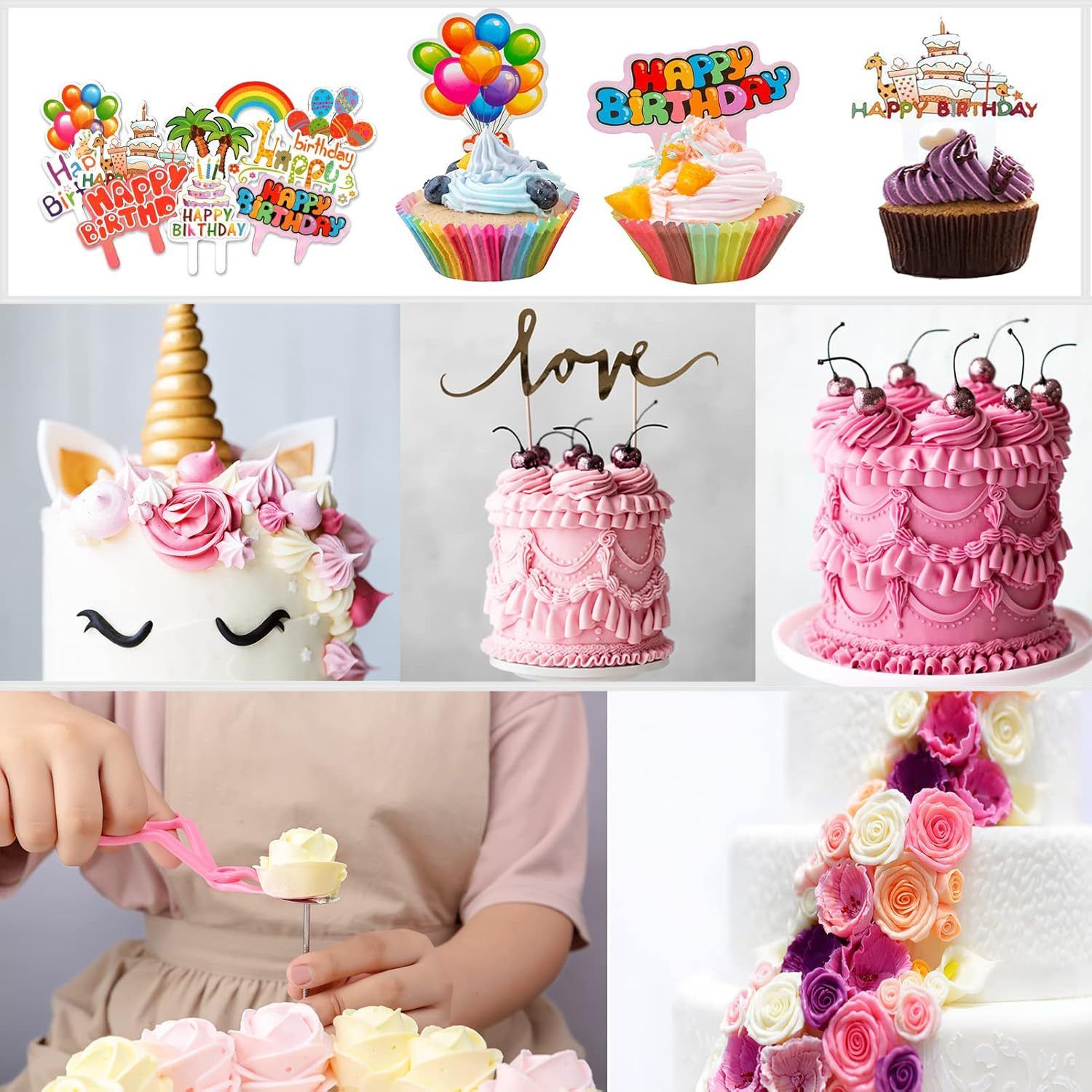 356 Pieces/set Of Baking Tools, Nozzles, Cake Decorating Tips And Accessories