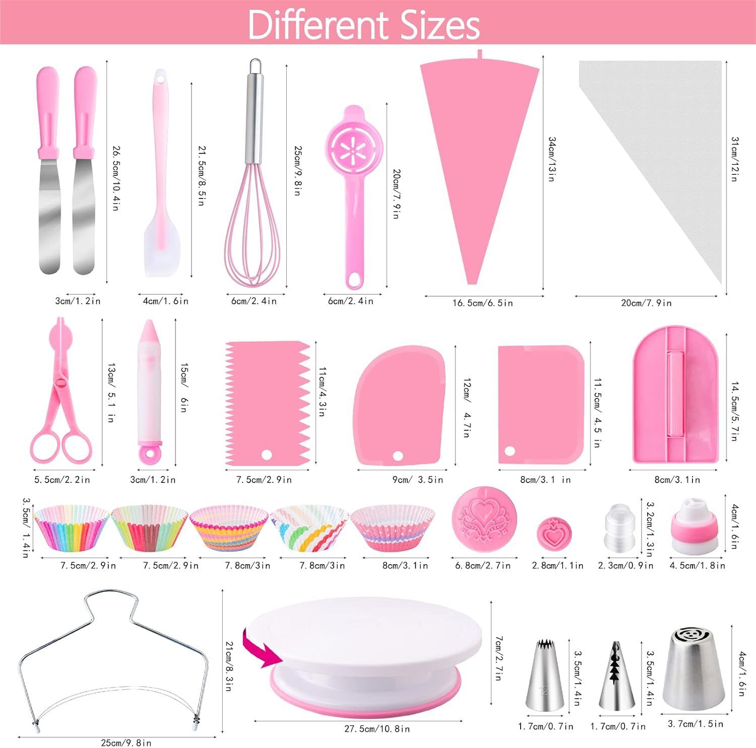 356 Pieces/set Of Baking Tools, Nozzles, Cake Decorating Tips And Accessories