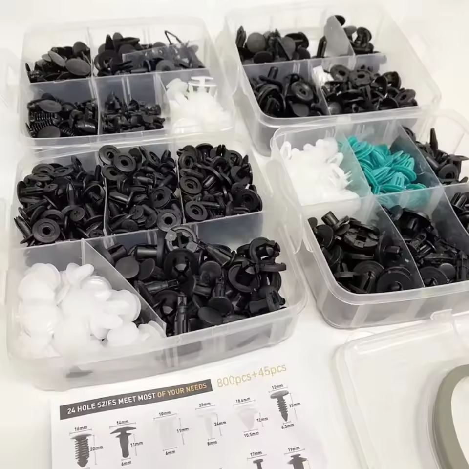 415Pcs Car Fastener Clips Set Fender Rivet Clips Auto Body Push Retainer Pin Rivet Bumper Door Trim Panel Retainer Repair