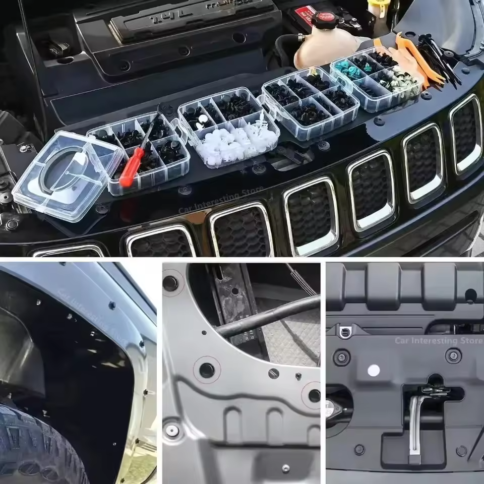 415Pcs Car Fastener Clips Set Fender Rivet Clips Auto Body Push Retainer Pin Rivet Bumper Door Trim Panel Retainer Repair