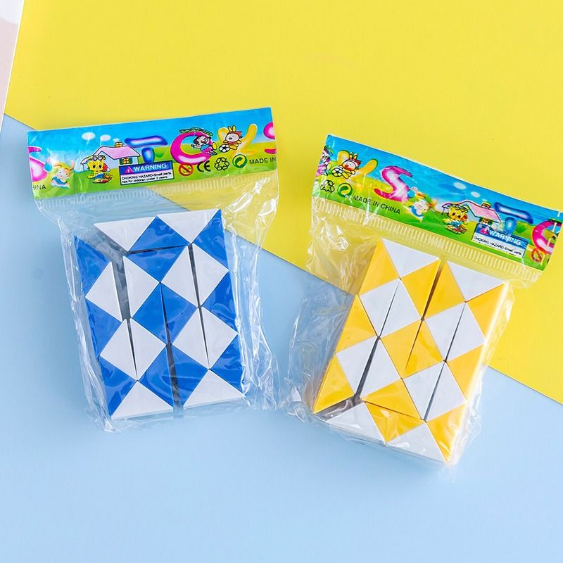 4pcs Random Small Versatile Magic Ruler Cube Toy 24 Stage Magic Ruler Children's Puzzle Magic Cube Intelligence Toy Kindergarten Gift