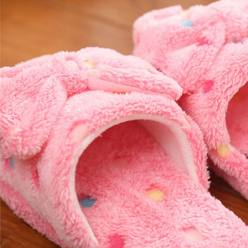 Women's Shoes Slippers Indoor Slippers Bow-tie Baotou Sweet Girl Wooden Floor Home Warm Cotton Slippers