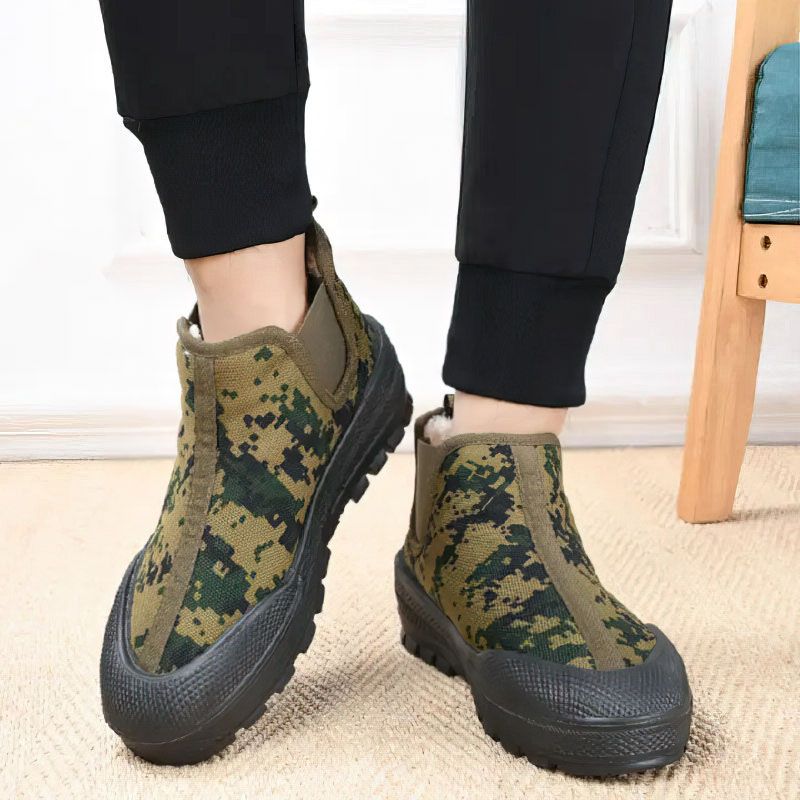 SXCHEN Men's Shoes Boots Bootie Chelsea High-Top Boots Double-Soled Rubber-Soled Training Shoes Construction Site Shoes Non-Slip Wear-Resistant Comfortable Breathable One-Step Man Shoe Camouflage
