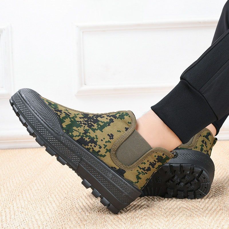 SXCHEN Men's Shoes Boots Bootie Chelsea High-Top Boots Double-Soled Rubber-Soled Training Shoes Construction Site Shoes Non-Slip Wear-Resistant Comfortable Breathable One-Step Man Shoe Camouflage