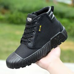 SXCHEN Men's Shoes Military Tactical Shoes Training Shoes Cloth Shoes Dad Shoes Boots High-Top Shoes Fashion Star Shoes Boys Shoes Soccer Boots Black School Crocksshoes