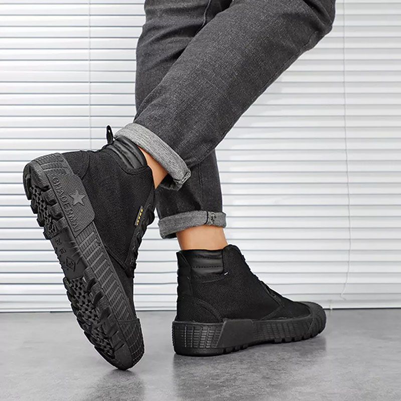 Men's Shoes Military Tactical Shoes Training Shoes Cloth Shoes Dad Shoes Boots High-Top Shoes Fashion Star Shoes Boys Shoes Soccer Boots Black School Crocksshoes