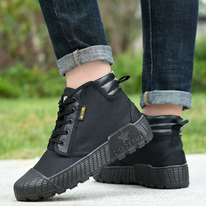 Men's Shoes Military Tactical Shoes Training Shoes Cloth Shoes Dad Shoes Boots High-Top Shoes Fashion Star Shoes Boys Shoes Soccer Boots Black School Crocksshoes