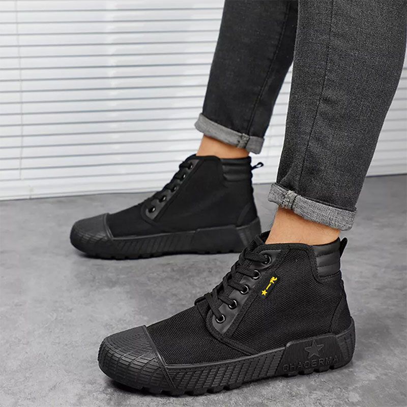 Men's Shoes Military Tactical Shoes Training Shoes Cloth Shoes Dad Shoes Boots High-Top Shoes Fashion Star Shoes Boys Shoes Soccer Boots Black School Crocksshoes