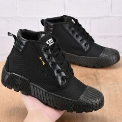 SXCHEN Men's Shoes Military Tactical Shoes Training Shoes Cloth Shoes Dad Shoes Boots High-Top Shoes Fashion Star Shoes Boys Shoes Soccer Boots Black School Crocksshoes