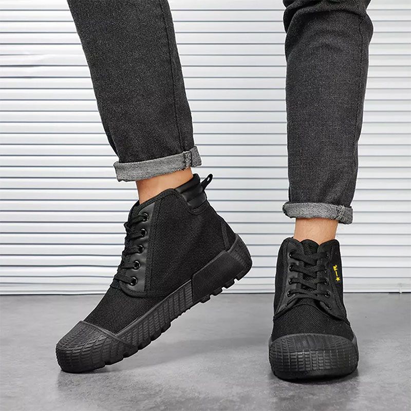 Men's Shoes Military Tactical Shoes Training Shoes Cloth Shoes Dad Shoes Boots High-Top Shoes Fashion Star Shoes Boys Shoes Soccer Boots Black School Crocksshoes