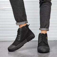SXCHEN Men's Shoes Military Tactical Shoes Training Shoes Cloth Shoes Dad Shoes Boots High-Top Shoes Fashion Star Shoes Boys Shoes Soccer Boots Black School Crocksshoes