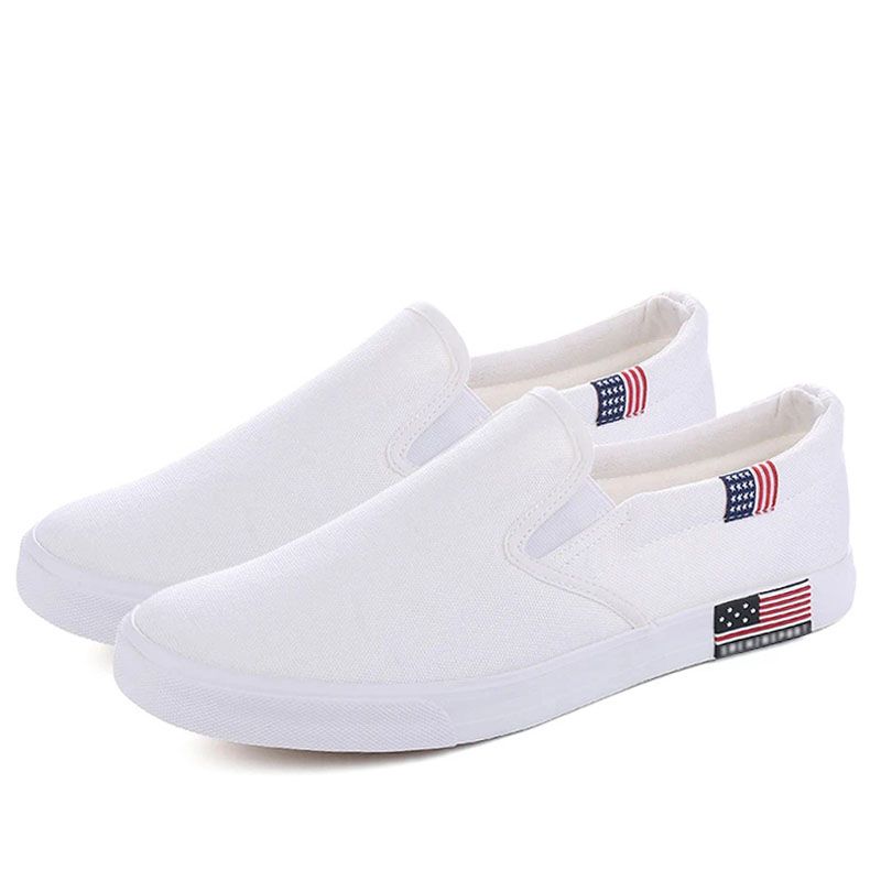 SXCHEN Men's Shoes Flats Loafers Shoes Fashion Hot Sale Large Size for Couples Casual Student White Shoes Canvas Shoes Sneakers Shoes Walking Shoe Slip-On Men Shoes Boys Flat Shoes