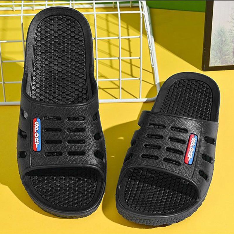 SXCHEN Men's Shoes Slippers Indoor Slippers Pvc Plastic Slippers Household Shoes Stall Wear-Resistant Fashion Slippers Home Couple Bathing Dad Sandals Slippers Unisex Lovers Gift Shoe Student Outdoor