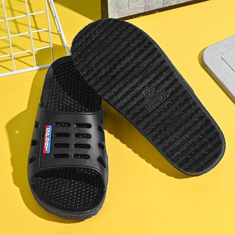 SXCHEN Men's Shoes Slippers Indoor Slippers Pvc Plastic Slippers Household Shoes Stall Wear-Resistant Fashion Slippers Home Couple Bathing Dad Sandals Slippers Unisex Lovers Gift Shoe Student Outdoor
