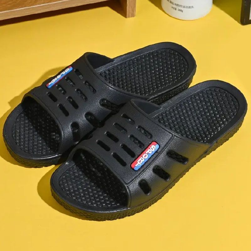 SXCHEN Men's Shoes Slippers Indoor Slippers Pvc Plastic Slippers Household Shoes Stall Wear-Resistant Fashion Slippers Home Couple Bathing Dad Sandals Slippers Unisex Lovers Gift Shoe Student Outdoor