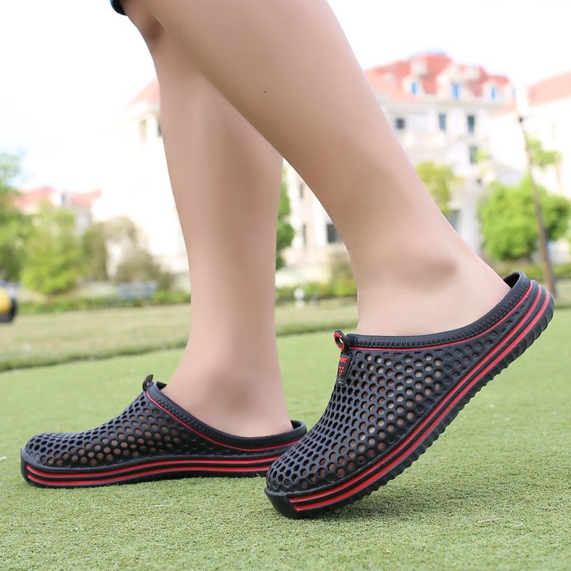 SXCHEN Men's Shoes Slippers Unisex Slippers Couple Style Men Shoes Women Shoes Clogs Slippers Outdoor Casual Slippers Sandles School Breathable Anti-skid Dad Beach Walking Shoe Black