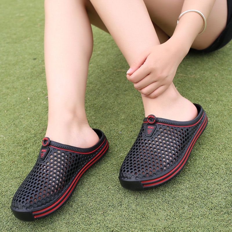 SXCHEN Men's Shoes Slippers Unisex Slippers Couple Style Men Shoes Women Shoes Clogs Slippers Outdoor Casual Slippers Sandles School Breathable Anti-skid Dad Beach Walking Shoe Black