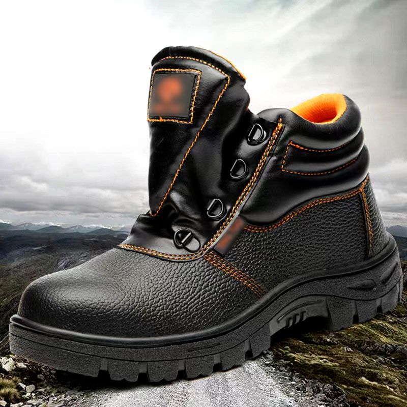 SXCHEN Men's ​Shoes Fashion Boots Home And Industrial Safety Boots Bootie Labor Protection Shoes Anti-Smash Anti-Puncture Wear-Resistant Rubber Sole Work Shoes Protective High-Top Boots Men Shoe