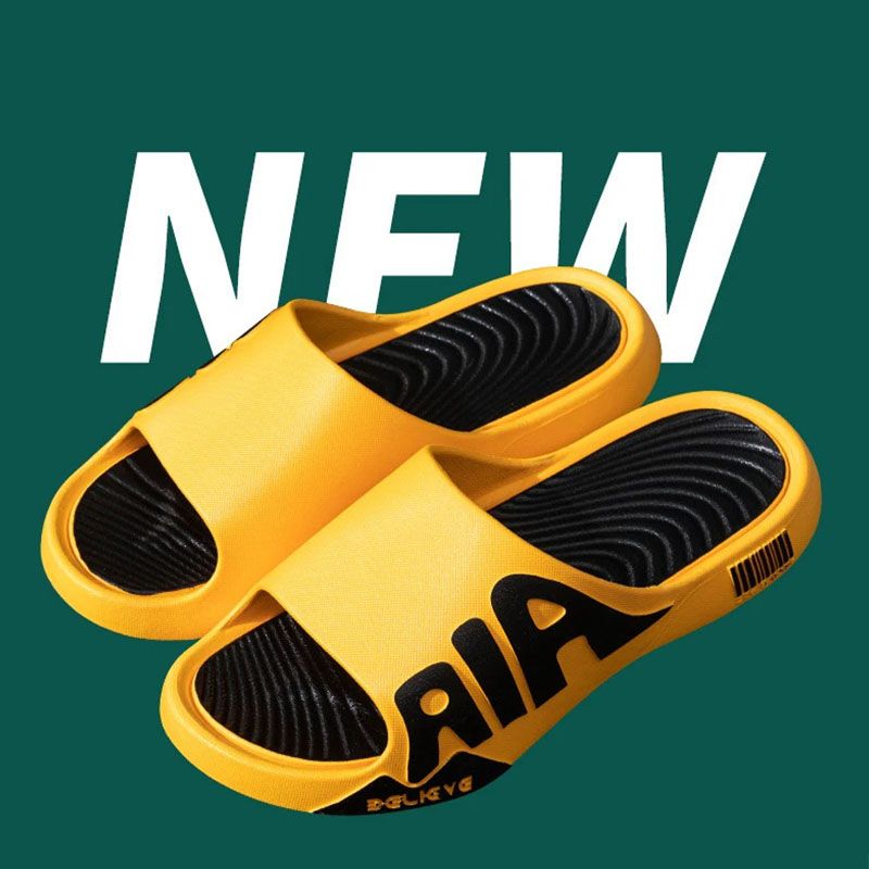 SXCHEN Men's Shoes Slippers Unisex Slippers Outdoor Indoor Bathroom Bathing Breathable Home Large Size Slippers For Men And Women Sandals And Slippers Fashion Shoe Yellow Open Toe School Air