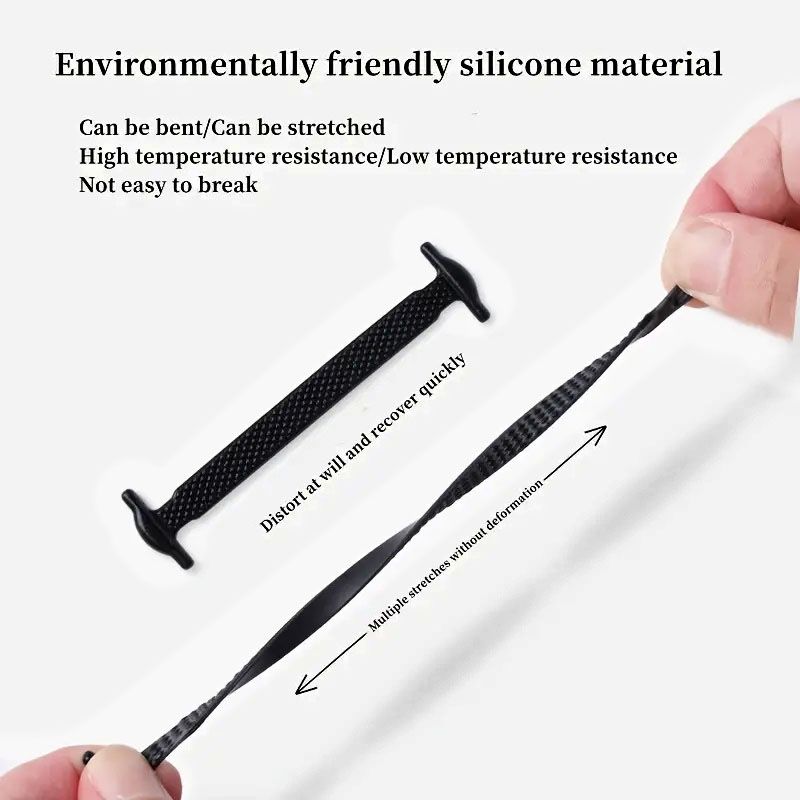 SXCHE 16pcs/lot Shoes Accessories Shoelaces Lazy Shoelace Buckle No Need To Tie Elastic Shoelace Buckle Men Shoes Versatile Creative Elastic Elastic ShoelaceI-Shaped Sports Leisure Colored Ladies Shoe